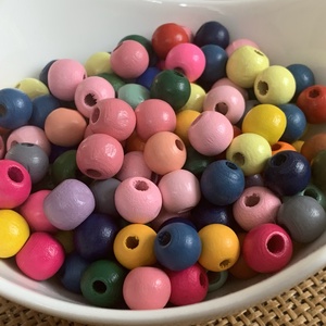 150db festett fagyöngy mix � 10mm � élénk színválogatás , Kellékek & szerszámok, Gyöngyfűzés kellékek, Fa gyöngy, , MESKA