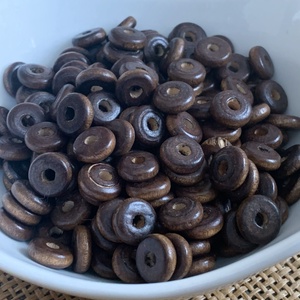 50 db festett fagyöngy � rondell � 10mm (10ft/db), Kellékek & szerszámok, Gyöngyfűzés kellékek, Fa gyöngy, , MESKA