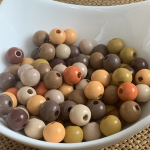 150db festett fagyöngy mix � 10mm � sárga/barna/narancs színválogatás (7ft/db), Kellékek & szerszámok, Gyöngyfűzés kellékek, Fa gyöngy, , MESKA