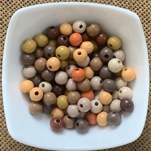 150db festett fagyöngy mix � 10mm � sárga/barna/narancs színválogatás (7ft/db) - kellékek & szerszámok - gyöngyfűzés kellékek - fa gyöngy - Meska.hu