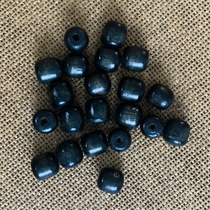 50 db festett, fekete fagolyó � fúrt � 16mm (10ft/db)  - kellékek & szerszámok - hobby fa alapanyag - fagolyó - Meska.hu