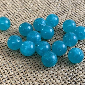 10db festett jáde, ásványgyöngy - 12mm - (40ft/db), Kellékek & szerszámok, Ásvány alapanyag, Ásványfüzér, , MESKA