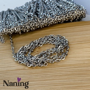 2 méter rozsdamentes acél � ékszerlánc - szemek mérete: 2x3mm  (400ft/m) - kellékek & szerszámok - ékszerkellék - ékszerlánc - Meska.hu