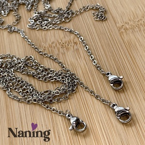 2 db rozsdamentes acél � nyakláncalap - nyaklánc hossza: 55cm  (500ft/db), Kellékek & szerszámok, Ékszerkellék, Nyaklánc alap, , MESKA