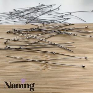 20db rozsdamentes acél - szerelőpálca - golyós/hurkos végű - 70mm  (25ft/db), Kellékek & szerszámok, Gyöngyfűzés kellékek, Szerelőpálca, , MESKA