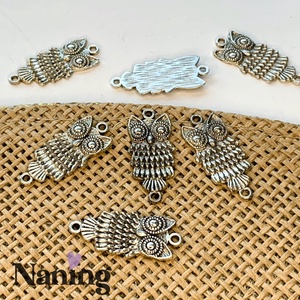 3 db bagoly összekötőelem/köztes - 13x24mm � antik ezüst  (150ft/db) - Meska.hu