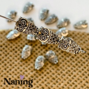 5 db bagoly összekötőelem/köztes - 6x10mm � antik ezüst  (100ft/db) - Meska.hu