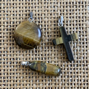 3db tigrisszem ásványmedál   (400ft/db), Kellékek & szerszámok, Ásvány alapanyag, Ásvány figura, , MESKA