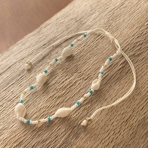 BOKALÁNC - 2db - csigás/gyöngyös - csúszócsomós - állítható méret  (500ft/db) - ékszer - lábdísz és testékszer - bokalánc - Meska.hu