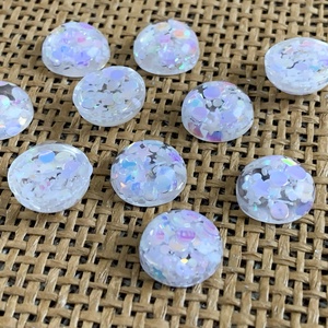 20 db átlátszó - irizáló - műgyanta  kaboson - (30ft/db), Kellékek & szerszámok, Gyöngyfűzés kellékek, Műanyag gyöngy, , MESKA