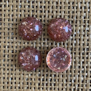 4 db irizáló műgyanta kaboson - (60ft/db) - kellékek & szerszámok - gyöngyfűzés kellékek - műanyag gyöngy - Meska.hu