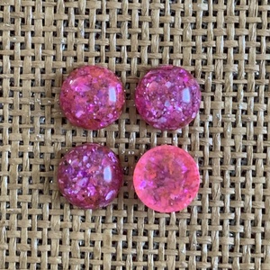 4 db irizáló műgyanta kaboson - (60ft/db) - kellékek & szerszámok - gyöngyfűzés kellékek - műanyag gyöngy - Meska.hu