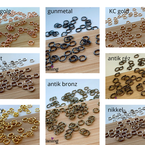 100db szerelőkarika - 5mm - nikkelmentes fémötvözet  (5ft/db) - Meska.hu