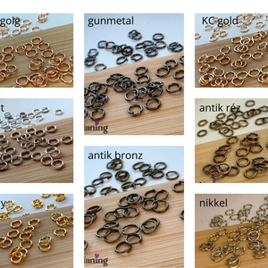 100db szerelőkarika - 6mm - nikkelmentes fémötvözet  (5ft/db) - Meska.hu