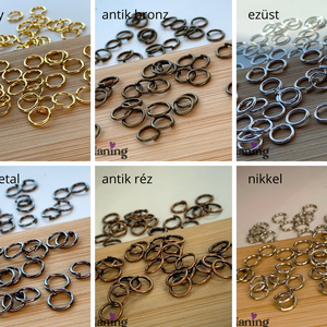 100db szerelőkarika - 7mm - nikkelmentes fémötvözet  (6ft/db) - Meska.hu