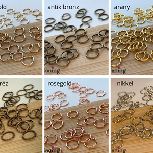 100db szerelőkarika - 8mm - nikkelmentes fémötvözet  (7ft/db), Kellékek & szerszámok, Gyöngyfűzés kellékek, Szerelőkarika, , MESKA