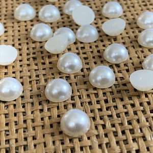 50db műgyanta félgyöngy - kaboson - ragasztható - 8mmØ (10ft/db), Kellékek & szerszámok, Gyöngyfűzés kellékek, Cabochon, , MESKA