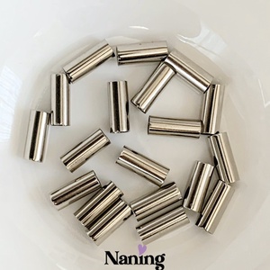 40 db csőköztes - 5x12mm - nikkelszín - (10ft/db), Kellékek & szerszámok, Gyöngyfűzés kellékek, Fém köztesek, Ékszerkészítés, MESKA