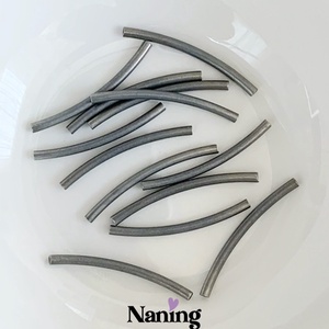 30db - ívelt csőköztes - 2x30mm - (15ft/db) , Kellékek & szerszámok, Gyöngyfűzés kellékek, Fém köztesek, , MESKA