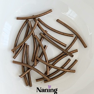 30db - ívelt csőköztes - 2x30mm - (15ft/db)  - kellékek & szerszámok - gyöngyfűzés kellékek - fém köztesek - Meska.hu