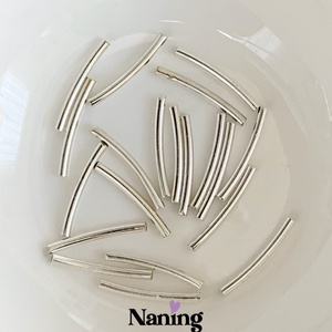 30db - ívelt csőköztes - 2x25mm - (15ft/db) - kellékek & szerszámok - gyöngyfűzés kellékek - fém köztesek - Meska.hu