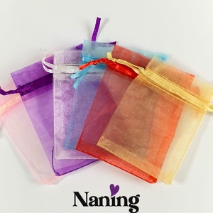 10db - ORGANZA - ajándéktasak/ékszertasak - 7x9cm. (60ft/db) - Meska.hu