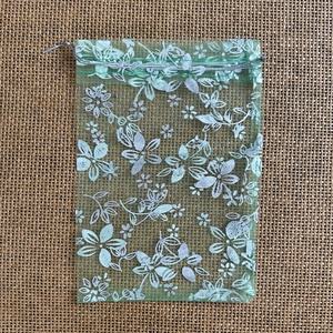 10db ORGANZA - ajándéktasak/ékszertasak - virágos - 12x18cm - (90ft/db), Otthon & Életmód, Papír, írószer, Ajándékozás kellékei, Ajándékzsák, csomagolás, , MESKA