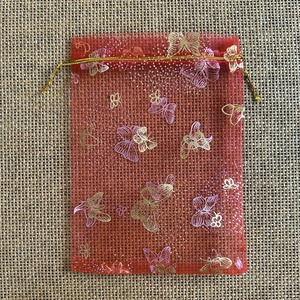 10db ORGANZA - ajándéktasak/ékszertasak - pillangós - 12x18cm - (90ft/db), Otthon & Életmód, Papír, írószer, Ajándékozás kellékei, Ajándékzsák, csomagolás, , MESKA
