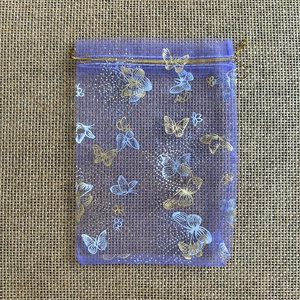 10db ORGANZA - ajándéktasak/ékszertasak - pillangós - 12x18cm - (90ft/db) - otthon & életmód - papír, írószer - ajándékozás kellékei - ajándékzsák, csomagolás - Meska.hu