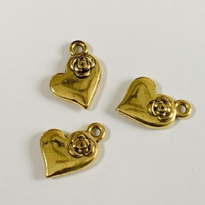 5db SZIVECSKE - charm/medál - 10x10mm - (60ft/db), Kellékek & szerszámok, Ékszerkellék, Charmok, , MESKA