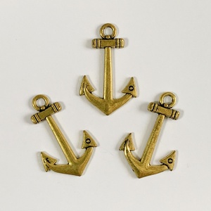 3db VASMACSKA - medál - ékszerdísz - antik arany - 22x35mm - (150ft/db), Ékszer, Nyaklánc, Medál, , MESKA