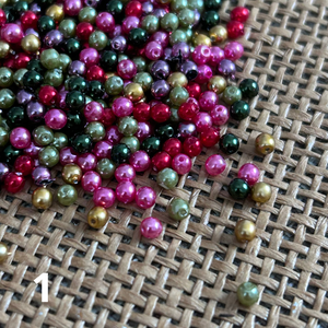 100db - üvegtekla gyöngy/préselt üvegtekla gyöngy - 4mm - vegyes színek  (5ft/db), Kellékek & szerszámok, Gyöngyfűzés kellékek, Üveggyöngy, , MESKA