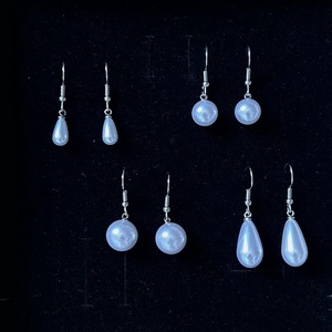 4 pár - különböző formájú/méretű lógós - akril fülbevaló - ékszer - fülbevaló - lógó fülbevaló - Meska.hu