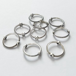 6 db GYÖNGYKERET � távtartó � gyöngytartó � 13mm � antik ezüst - kellékek & szerszámok - gyöngyfűzés kellékek - gyöngykupak - Meska.hu