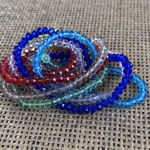 6db csiszolt üveggyöngy füzér, Kellékek & szerszámok, Gyöngyfűzés kellékek, Üveggyöngy, , MESKA