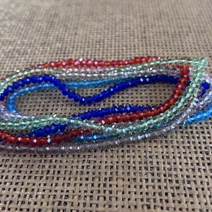 6db csiszolt üveggyöngy füzér - kellékek & szerszámok - gyöngyfűzés kellékek - üveggyöngy - Meska.hu