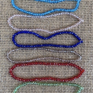 6db csiszolt üveggyöngy füzér - kellékek & szerszámok - gyöngyfűzés kellékek - üveggyöngy - Meska.hu