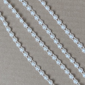 2m akril félgyöngy - varrható/ragasztható díszítőelem - kellékek & szerszámok - méteráru - felvarrható, vasalható kellék - Meska.hu