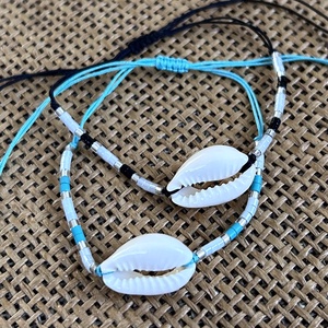 Páros karkötő - fekete/türkiz - Meska.hu