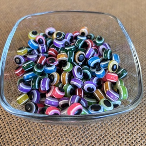 50db színes evil eye / nazar gyöngy  mix - kellékek & szerszámok - gyöngyfűzés kellékek - műanyag gyöngy - Meska.hu