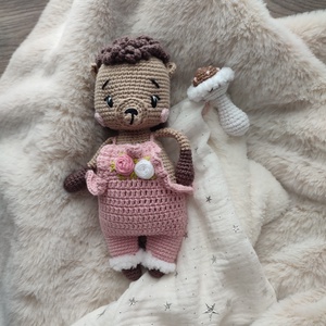 Horgolt süni gombás szundikendővel � - játék & sport - plüssállat & játékfigura - süni - Meska.hu