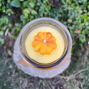 Őszi gyertya,Mirha illattal - esküvő - dekoráció - gyertya & gyertyatartó - Meska.hu