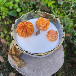 Őszi kehely - kellékek & szerszámok - dekorációs kellékek - dekorációs gyertya - Meska.hu