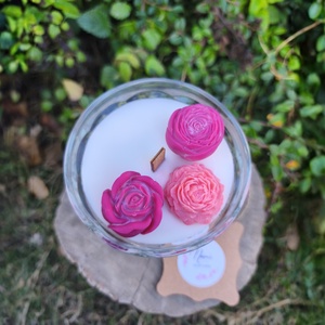 Rózss gyertya kehely - esküvő - dekoráció - gyertya & gyertyatartó - Meska.hu