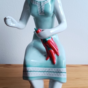 HOLLÓHÁZA - PAPRIKAFŰZŐ NŐ, Otthon & Életmód, Dekoráció, Dísztárgy, Kerámia, Festett tárgyak, MESKA