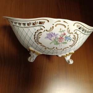 Hollóházi Porcelán Gyümölcskosár - Meska.hu