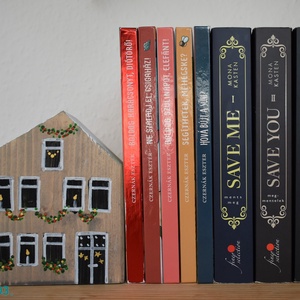 karácsonyi dekorházikó 0103, Karácsony, Karácsonyi lakásdekoráció, Karácsonyi falu, házikó, Famegmunkálás, Festett tárgyak, MESKA