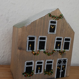 karácsonyi dekorházikó 0103 - karácsony - karácsonyi lakásdekoráció - karácsonyi falu, házikó - Meska.hu