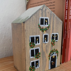 karácsonyi dekorházikó 105 - karácsony - karácsonyi lakásdekoráció - karácsonyi falu, házikó - Meska.hu