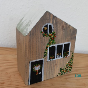 karácsonyi dekorházikó 0108 - karácsony - karácsonyi lakásdekoráció - karácsonyi falu, házikó - Meska.hu